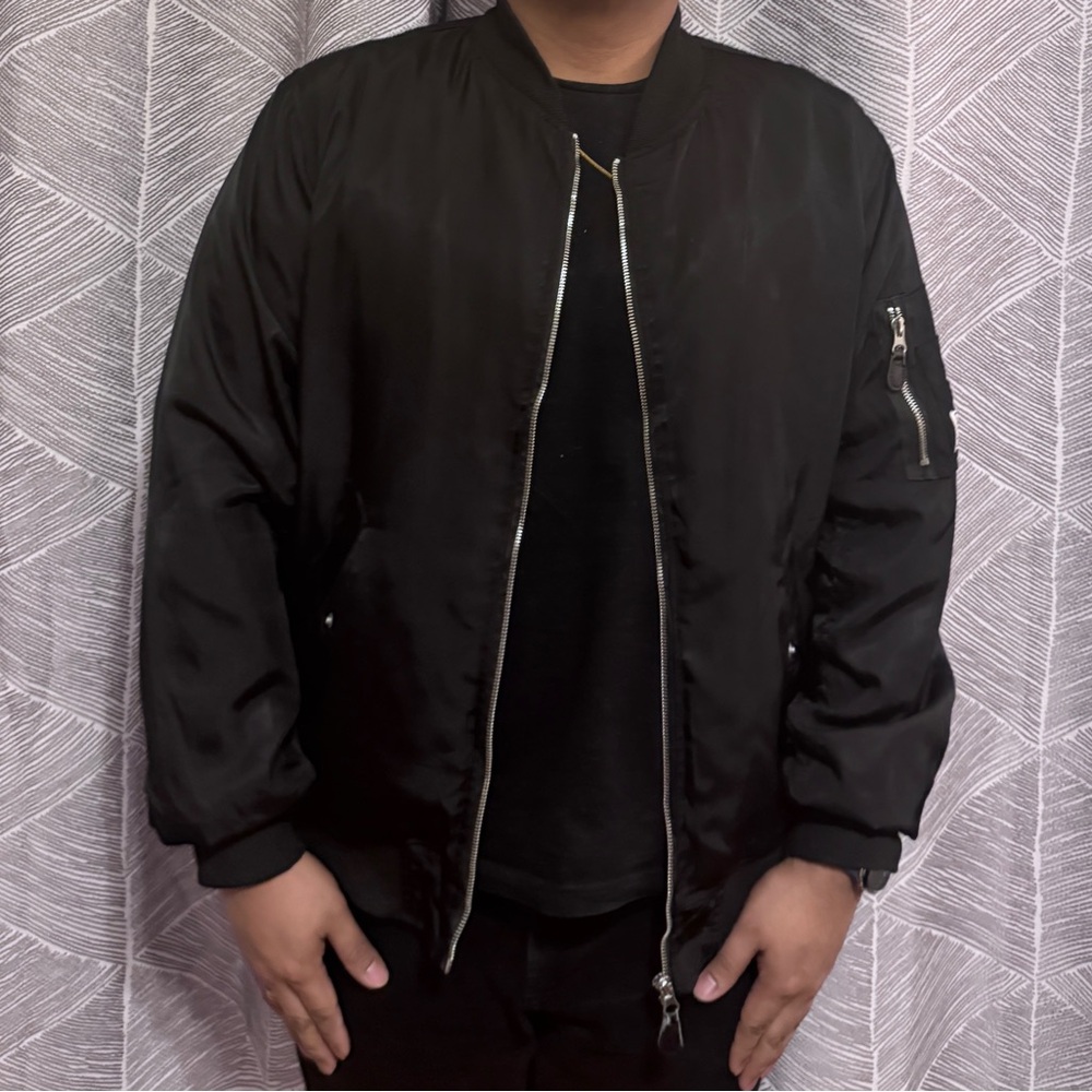 Men's Black Bomber Jacket